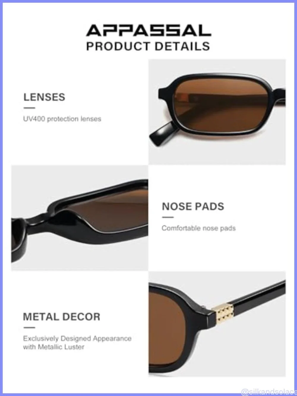 Small Rectangular Retro 90s Square Sunglasses UV400 Slim Fit Women